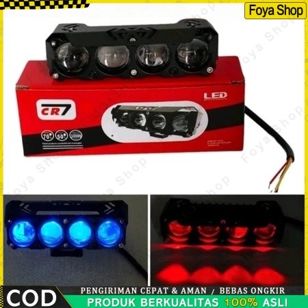 Lampu Tembak 4 Mata CR7 Plus Devil NEW Alumunium Waterproof Premium