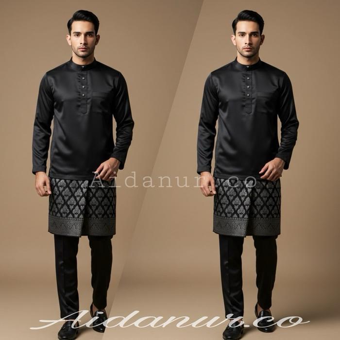 Set baju celana melayu cekak musang teluk belangga Premium (tidak termasuk tanjak dan rumpak) - HITA