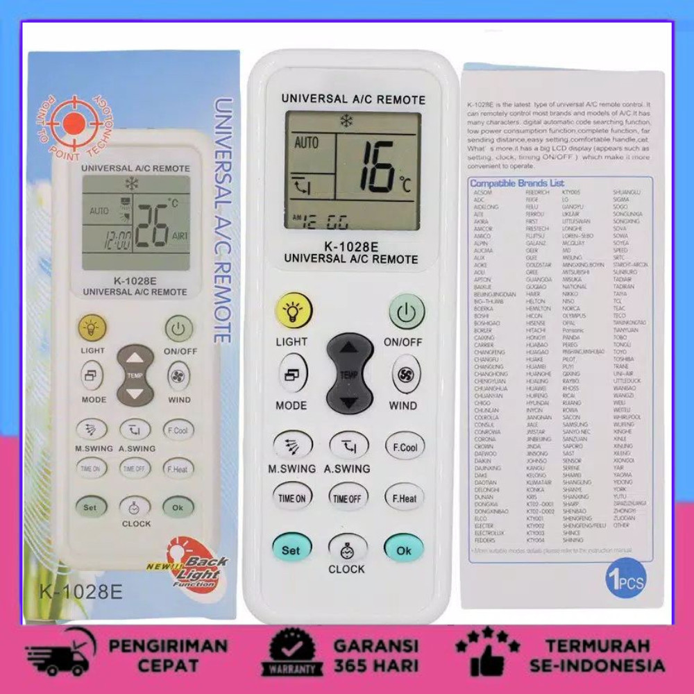 Remot Remote AC UNIVERSAL multi remote ac A/C remote REMOTE AC MULTI / UNIVERSAL