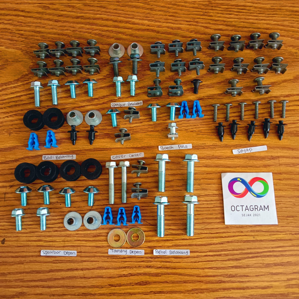 Baut Supra  GTR 150 / Baut Body motor Supra  GTR 150Lengkap/Baut body motor Supra GTR 150 full set