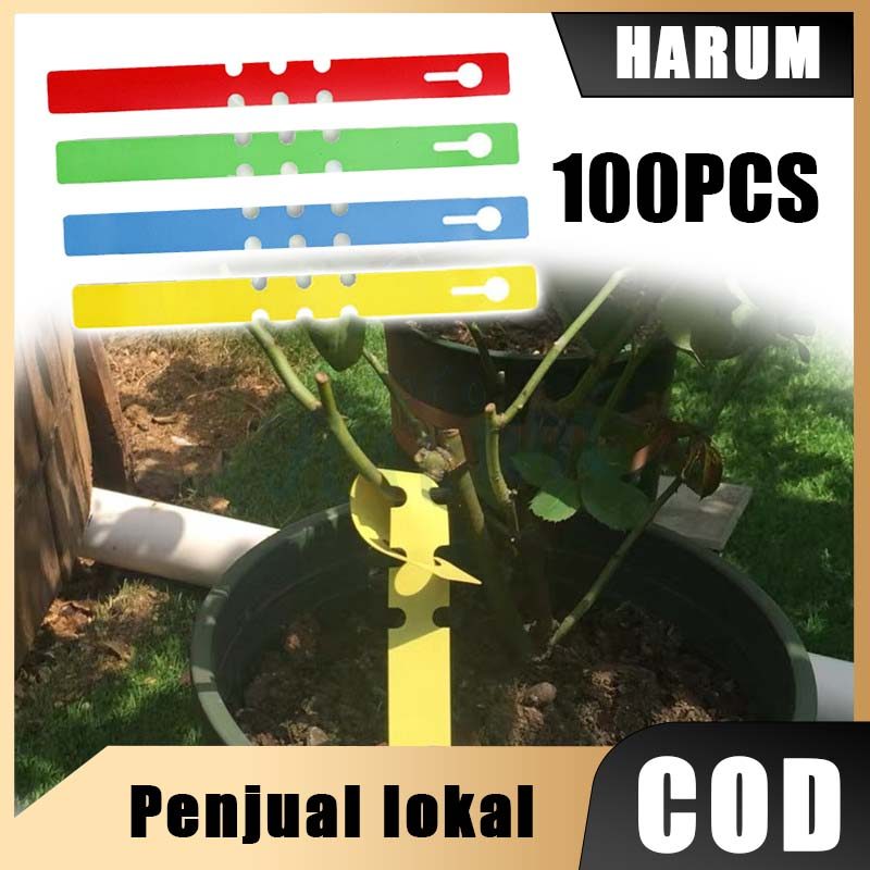 100pcs Label Tanaman Tancap Tahan Air Label Penanda Tanaman PVC Tag Tanaman Anti Air untuk Kebun dan