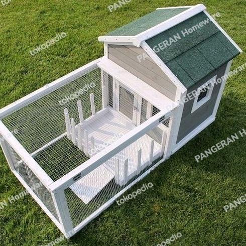 Kandang Kelinci Kayu Outdoor | Taman Bermain Kelinci | Rabbit Hutch
