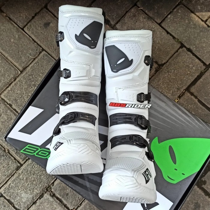 PROMO NEW SERIES SEPATU CROSS TRAIL MX ADVENTURE UFO ELEKTRON WHITE QUALITY ORIGINAL