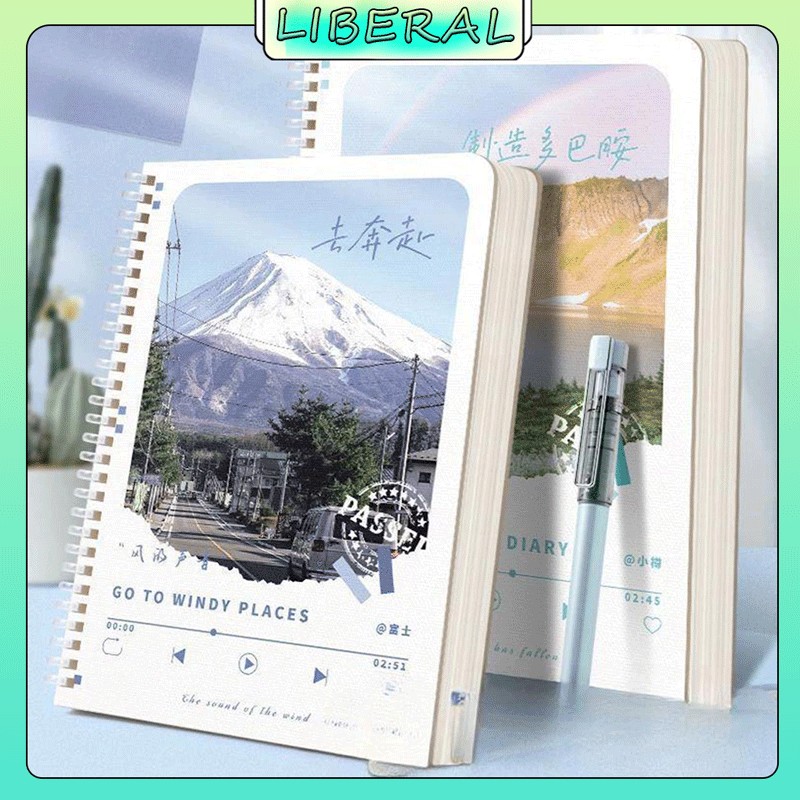 [Stok Tersedia] Buku Catatan Binder A5 B5 Buku Harian Siswa / Buku Catatan Sampul Pemandangan Indah 