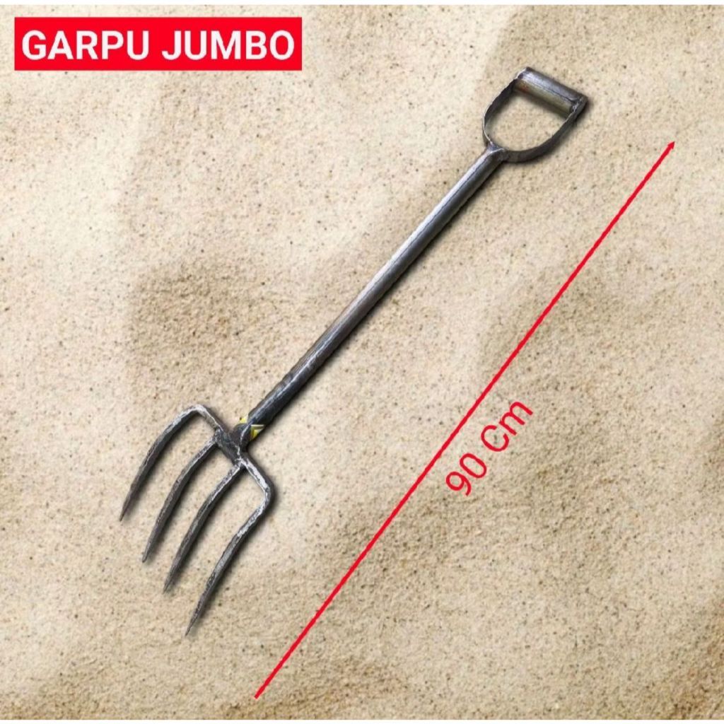 Garpu Tanah Injak Baja Asli Super Tebal Mata Empat - Garpu Tanah Kualitas Super Mantap Full Baja Bes