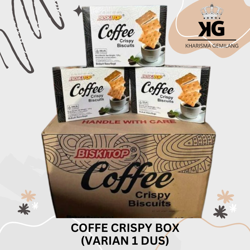 KG - COFFE CRISPY BOX (1 DUS ISI 24 BOX) Coffee Crispy Biscuits Biskuit Rasa Kopi Halal Snack Lezat 