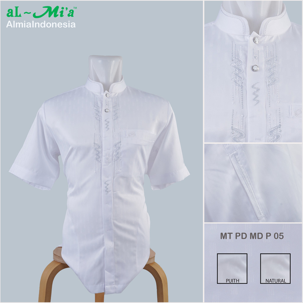 Baju Koko Al-Mia MT Madinah P-05 Lengan Pendek