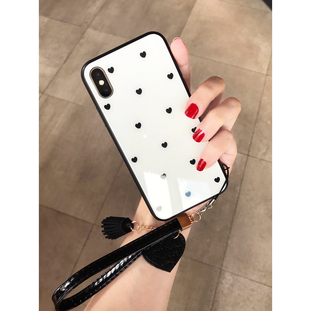Glass Case For OPPO Find X2 X3 X5 X6 Pro Lite Neo Fashion Love Heart Phone Hard Cover Coque Fundas