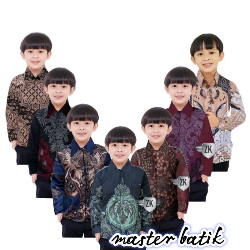 [ DRL ] READY KEMEJA  BATIK GUDANG_BATIK91- KEMEJA BATIK ANAK COWOK BAJU BATIK ANAK LENGAN PANJANG W
