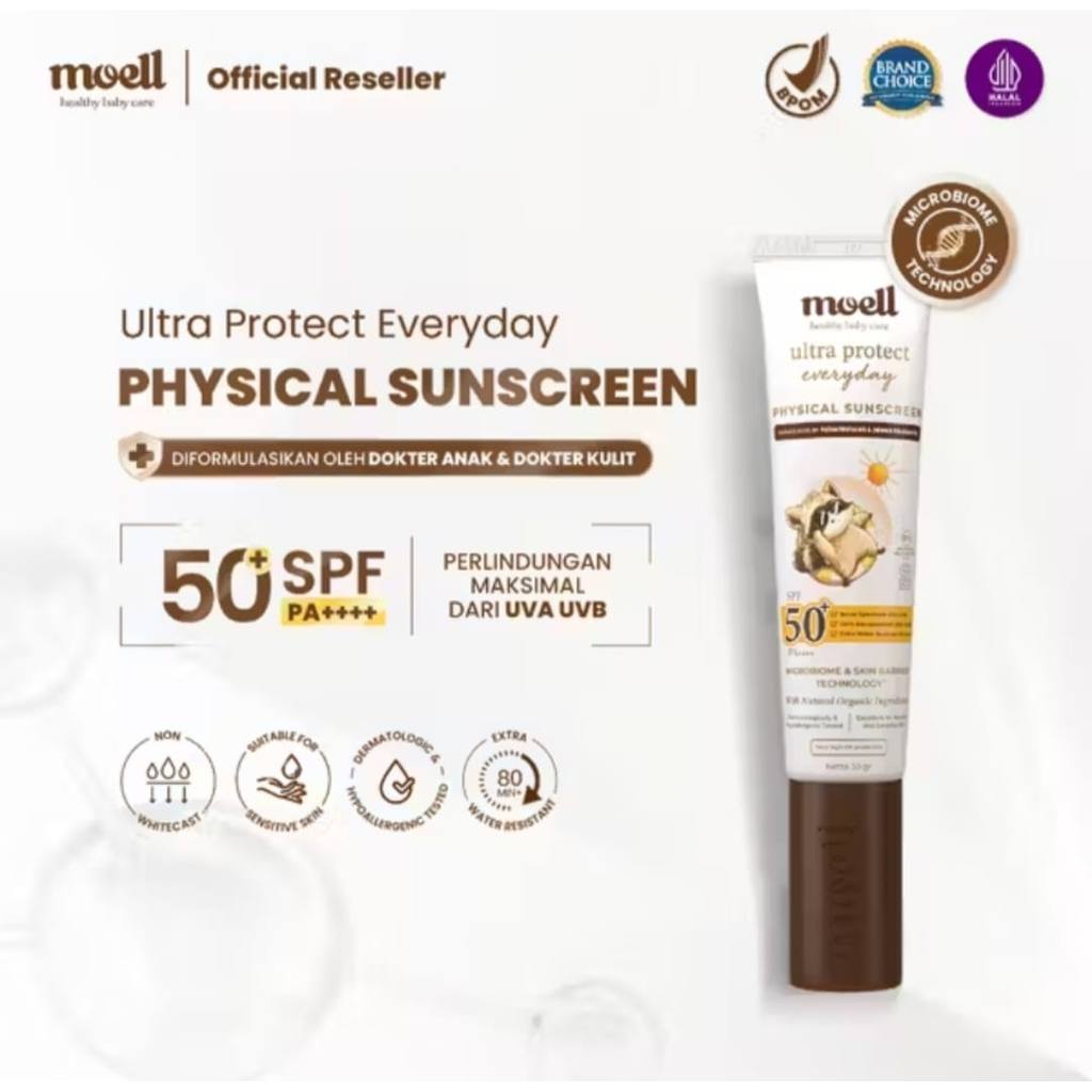MOELL SUNSCREEN 30GR | SUNSCREEN BAYI| SUNSCREEN ANAK