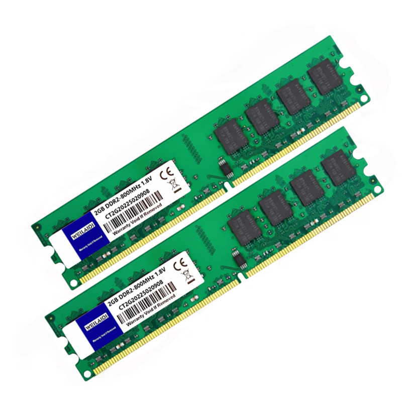 Brand New DDR2 2GB 533 667 800Mhz Desktop Memory Ram PC26400 PC25300 MM 18V 240Pin NonECC Unbuffered