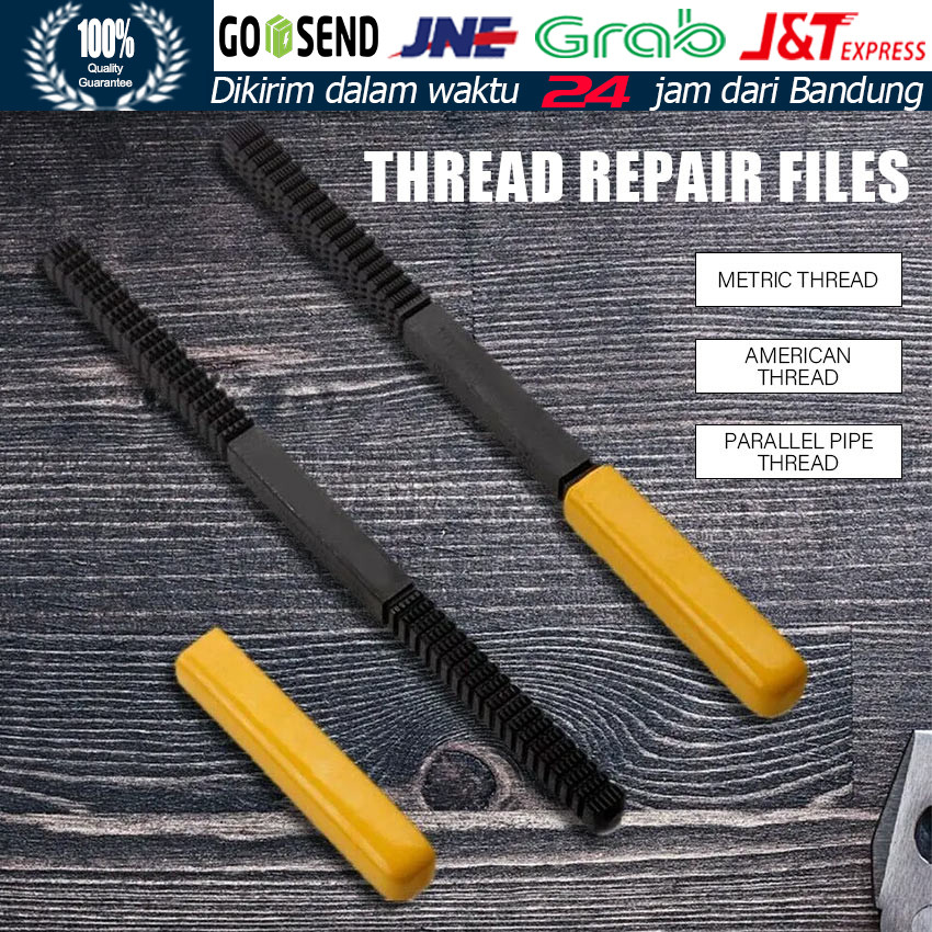 Thread Restorer File No.8 / Kikir Ulir Baut Metrik 8 In 1 0.75–3.0mm Carbon Steel Alat Perbaikan Dra