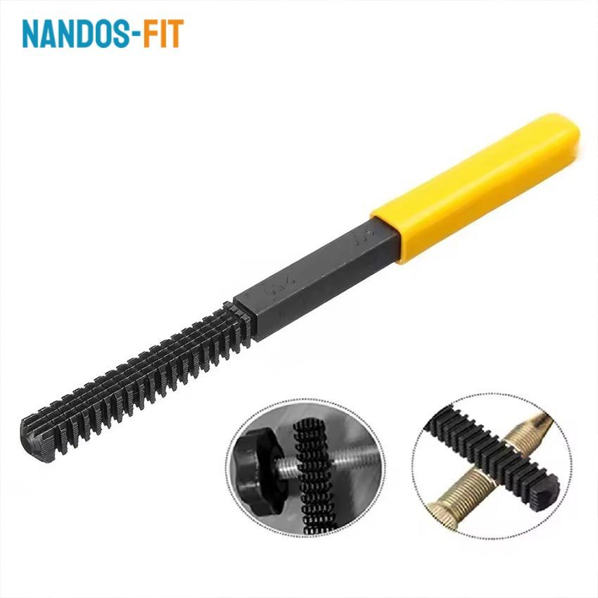 NANDOS-FIT Alat Perbaikan Drat Baut Thread Restorer 8 In 1 / Kikir Ulir Metrik Carbon Steel 0.75–3.0
