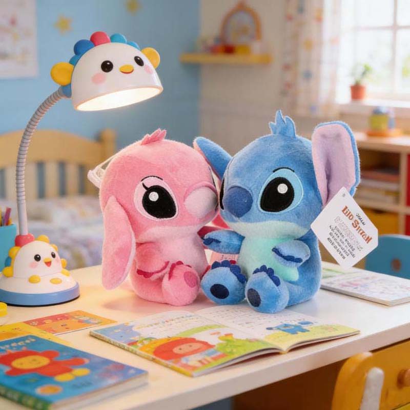 2025SNEY Lilo & Stitch Plush Toys Pink Lilo Blue Stitch Stuffed Plush Dolls Pent Toys Models Cute Bo