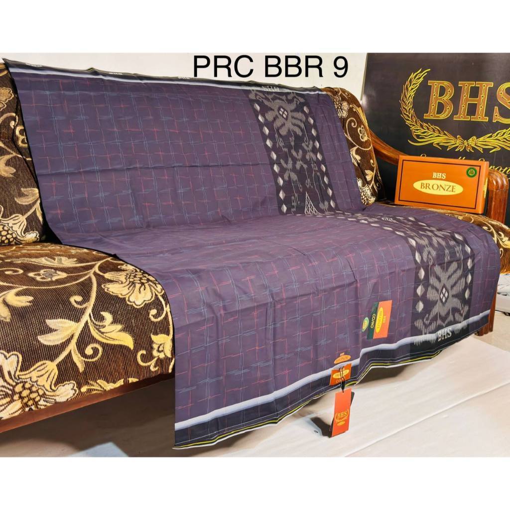 Sarung BHS Cosmo Bronze Sutra Batik (COD/Bayar Di Tempat)