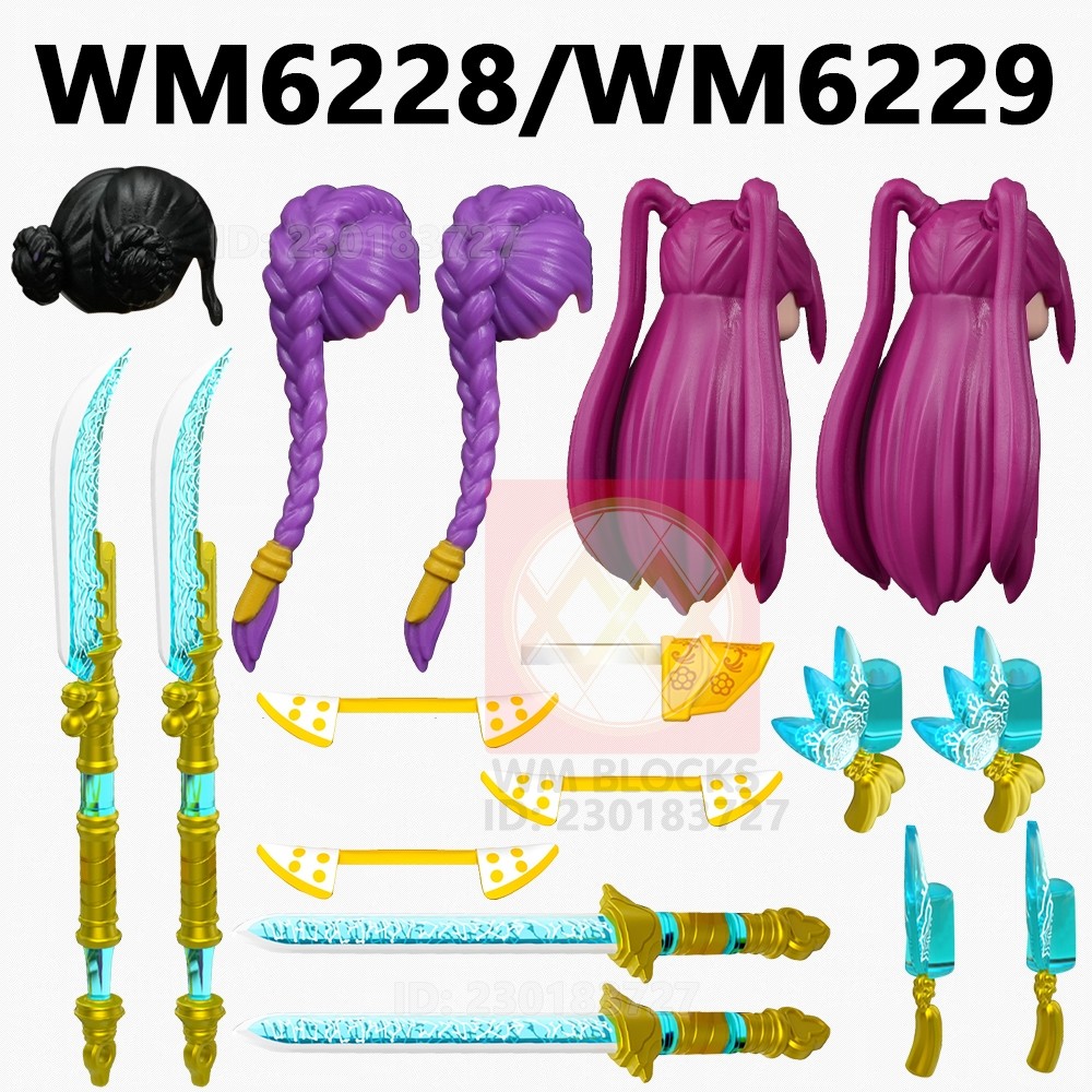 WM Blocks WM6228 WM6229 KPop Demon Hunters MOC Rumi Mira Zoey Action Figures Adult Blocks Parts Toys