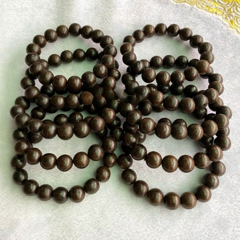 GELANG GAHARU MERAUKE HITAM WANGI TENGGELAM KUALITAS ASLI SUPER / NATURAL AGARWOOD UNISEX BRACELET /