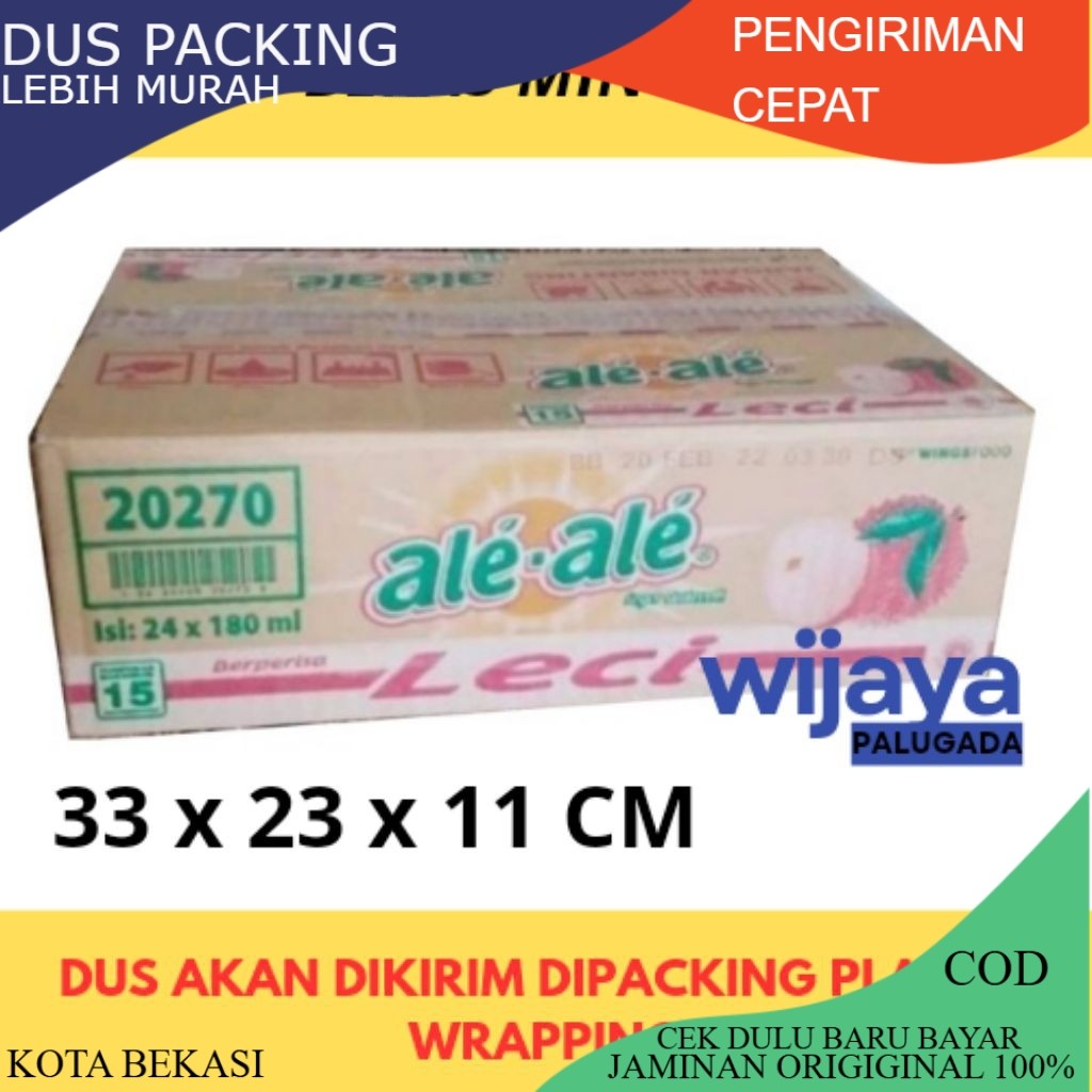 Kardus Dus Box Karton bekas Minuman Ale-Ale Teh Gelas size 33x23x12 dll untuk keperluan packing