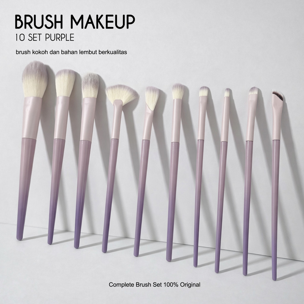 Brush Set Makeup Seri Hijau Lengkap 5-14 Pcs Bulu Super Halus Dan Lebat Untuk Blush On Eyeshadow Fou