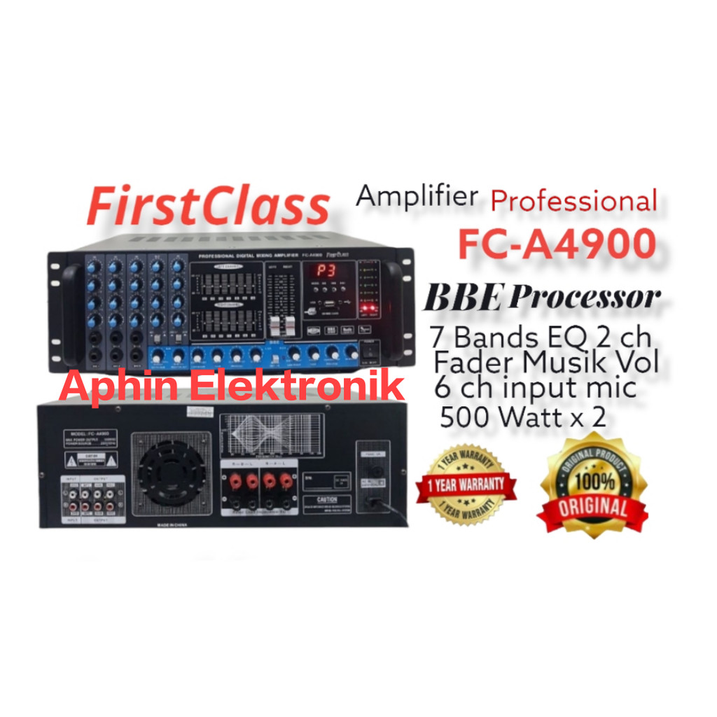 PROMO Ampli FirstClass FC A4900 Amplifier Karaoke BBE PROCESSOR Bluetooth ORIGINAL