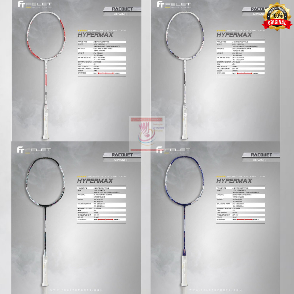 RAKET FELET BADMINTON BULUTANGKIS FELET HYPERMAX ORIGINAL