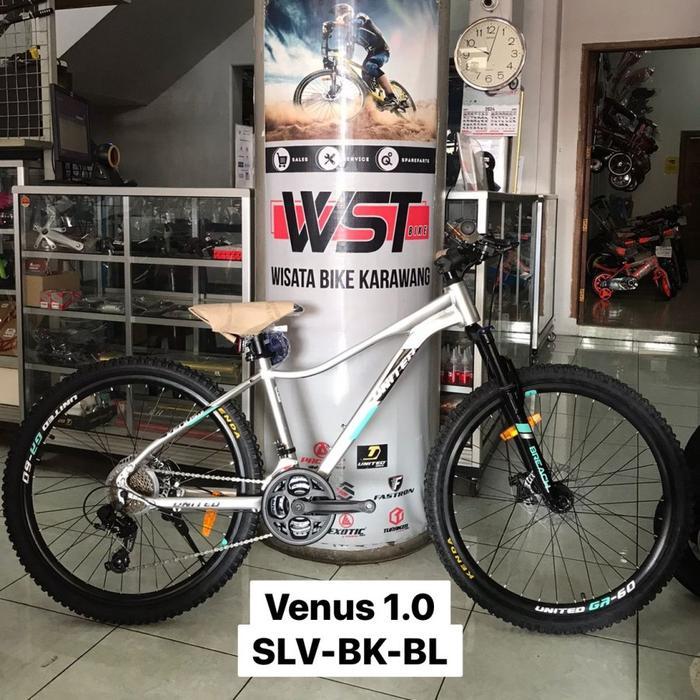 SEPEDA GUNUNG MTB 26 UNITED VENUS 1.0 NEW MODEL - SLV-BK-BL