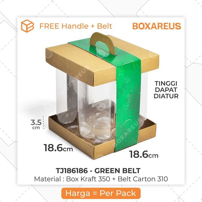 Kotak Box Kue Kering Packaging Jar Toples Kemasan Cookies | TJ186186 - Green
