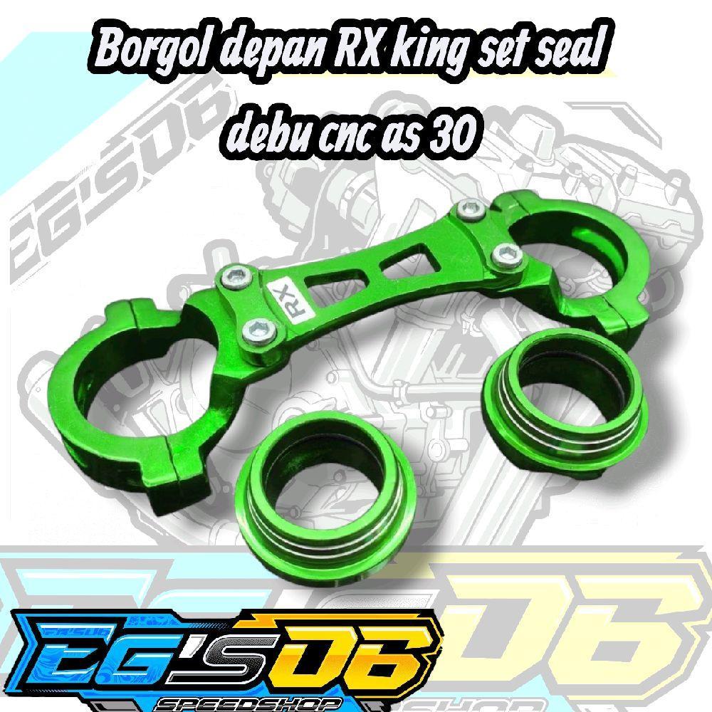 Borgol Shock Skok Depan RX King Set Seal Debu CNC AS 30 FULL ALUMUNIUM