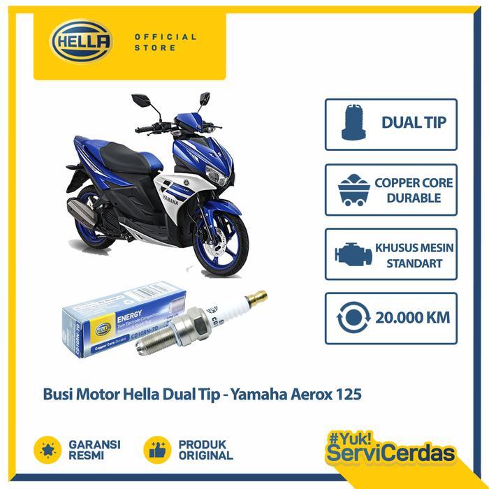 Busi Motor Yamaha Aerox 125 Hella Dual Tip CD10RN-7D - Busi Aerox 125