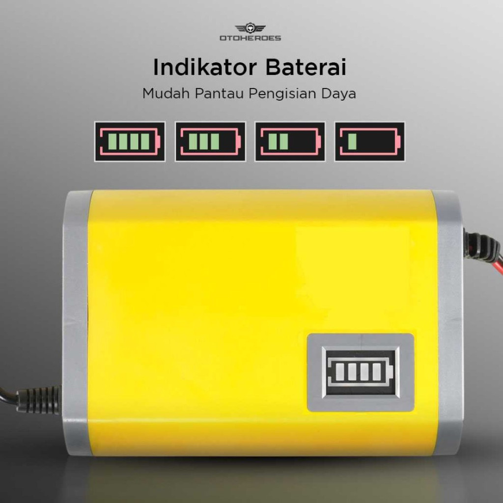 Charger Aki Accu Portable Motor Mobil Battery 6A 12V EU Plug 20-80Ah