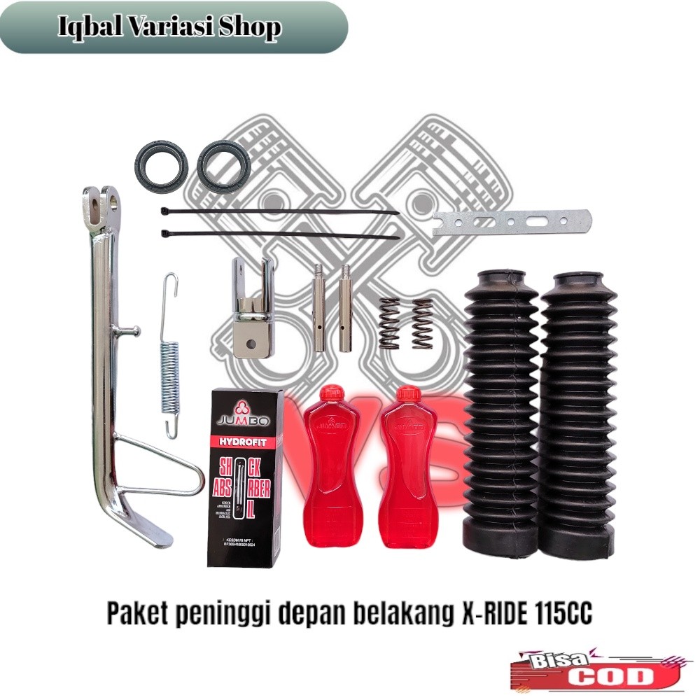Paket Peninggi Shock skok depan belakang Yamaha xride 110 X-Ride 115 xride old satu paket