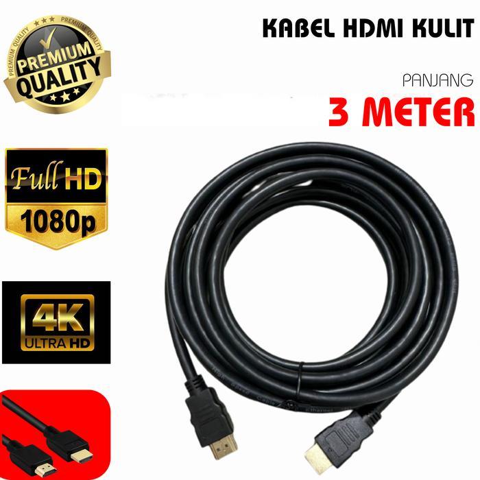 Kabel Hdmi to Hdmi 3m / 5m STB Laptop Ke Tv Ke DVR CCTV  Ke Monitor - HDMI 3M HITAM