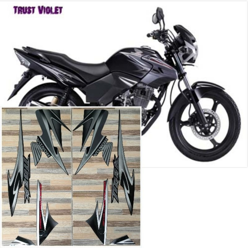 striping original Honda Tiger Revo silver hitam tahun 2012 2013