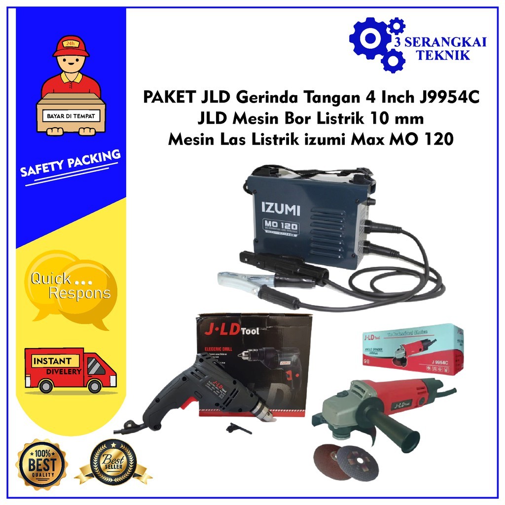 FIX - Paket Mesin las izumi - gerinda jld - bor jld