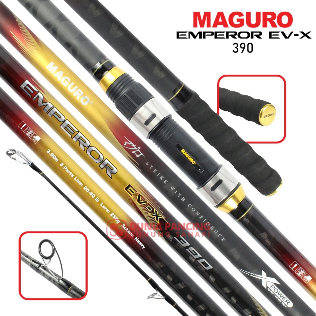 Joran Spinning Surf / Pasirang Maguro Emperor EV-X 390 | 420 | 450 | Heavy Rod | Surf Fishing