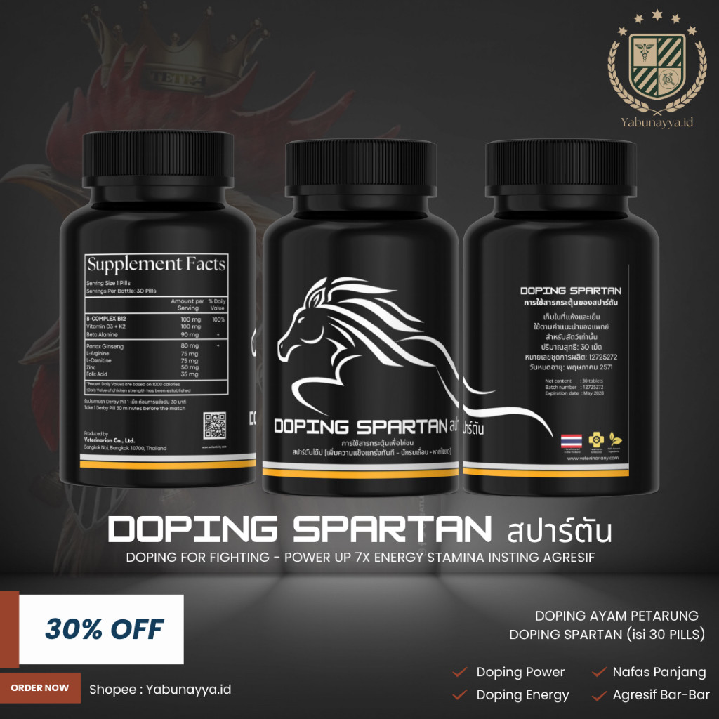DOPING SPARTAN- Doping Ayam Terbaik Import Thailand 100% Original [DOPING FOR FIGHTING POWERUP 7X ST