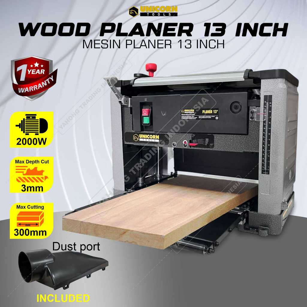 Planer Thicknesser Planer Mesin Ketam Serut Duduk UNICORN TOOLS