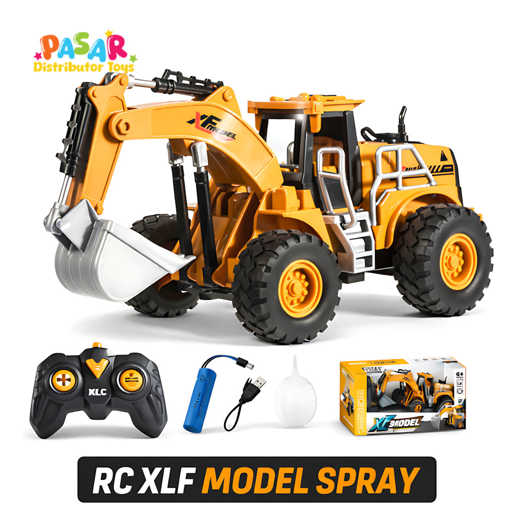 Mainan Anak RC XLF MODEL SPRAY TRUCK 789-313B Mainan Remote Control Excavator Ghz Trucks Anak