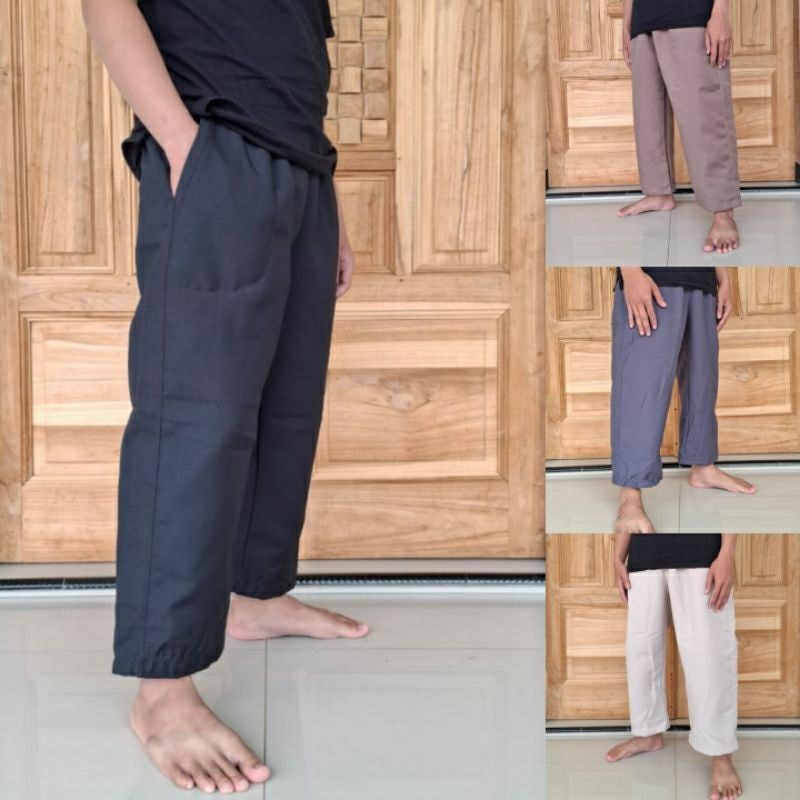 Celana Sirwal Modern Best Seller Celana Komprang Santri Celana cargo sontog sholat pria dewasa