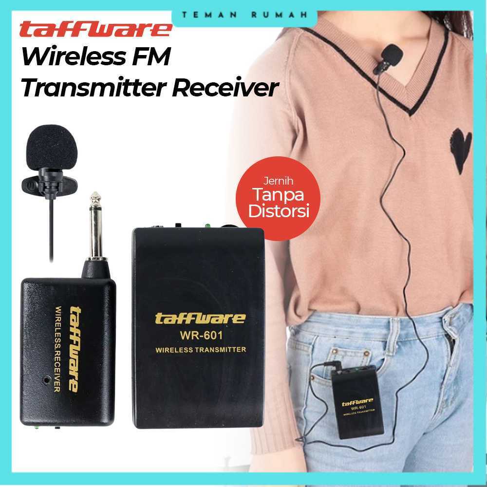 Taffware Mikrofon Wireless FM Clip On Transmitter Receiver Jack 6.3mm - WR-601