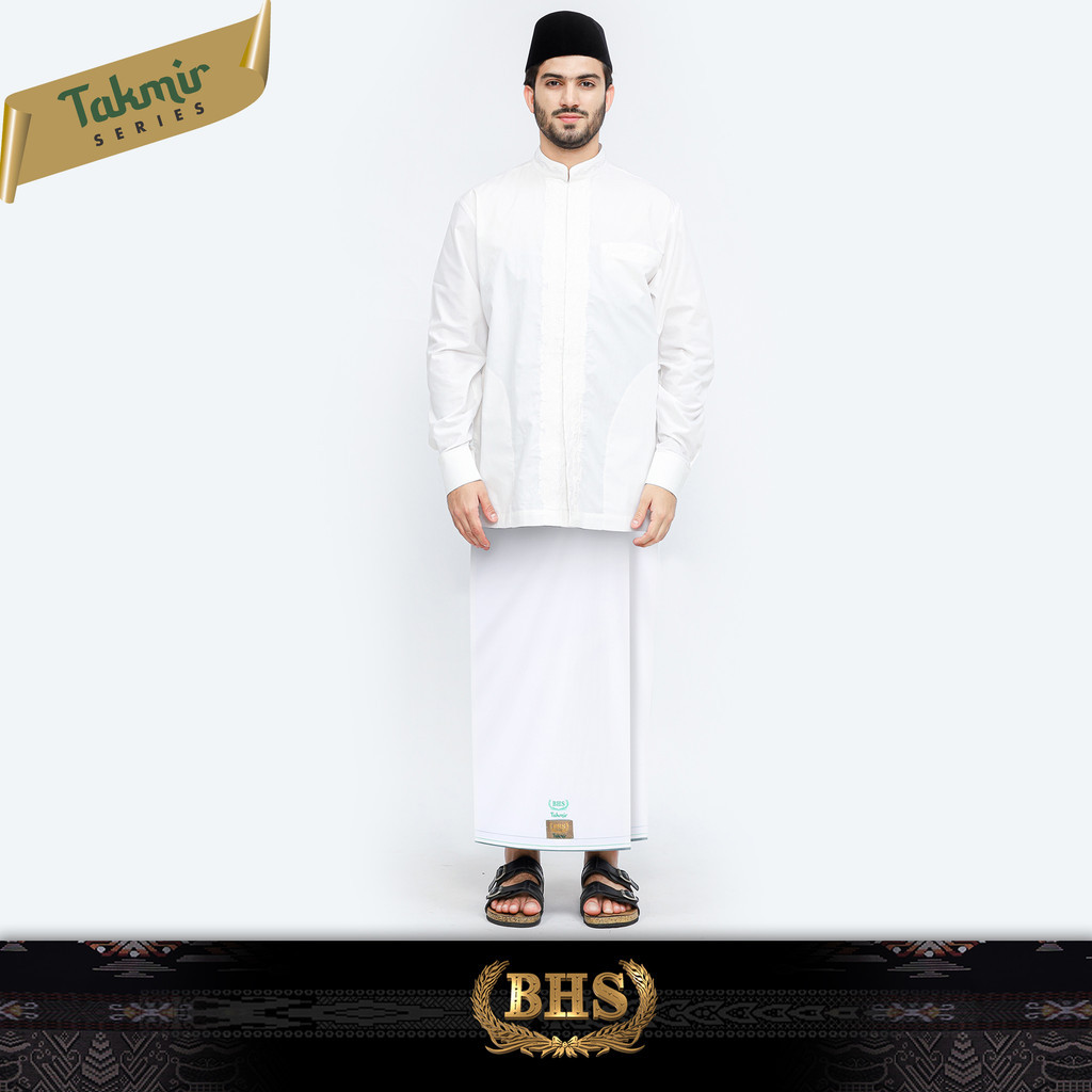 Original Sarung BHS Takmir Warna Polos Putih