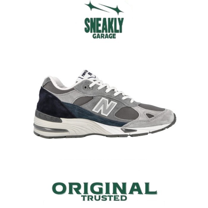 Sepatu New Balance 991 Grey Blue Made In England  Sneakers Unisex
