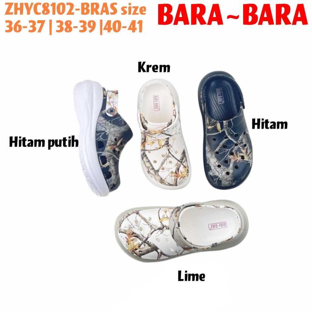 BARA BARA SANDAL ZHYC8102-BRAS ORIGINAL jelly karet wedges baim empuk murah wanita selop importLuofu