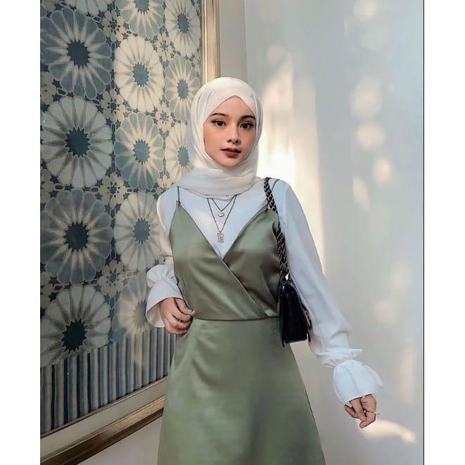 [[ BISA COD ]] SATIN VELVET / LONG DRESS KIMONO / DRESS WANITA MUSLIM / DRESS MUSLIM KEKINIAN / BAJU
