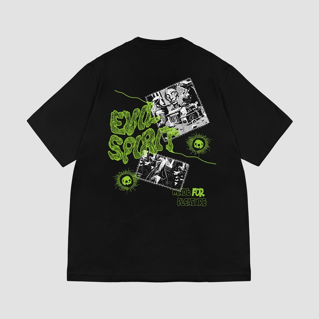 Kaos Casual EVILSPIRIT KAOS OVERSIZE - BIRICIUD BLACK UNISEX