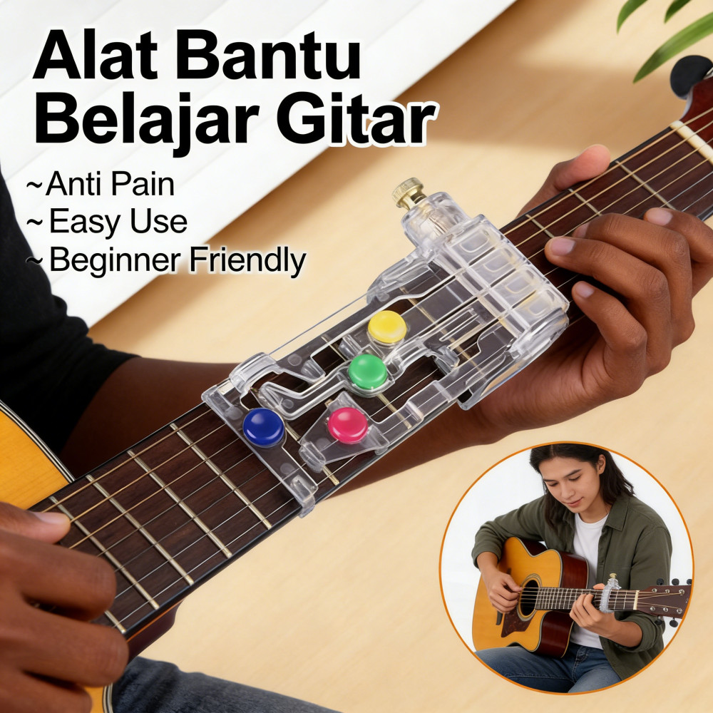 Tombol Gitar Buddy Aid Chord Anti Alat Belajar Gitar Pengajaran Pain Assistant