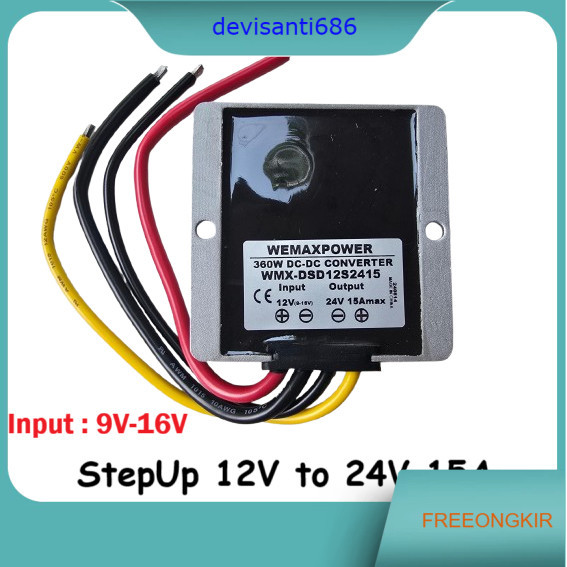 StepUp Step up Converter 12Volt to 24Volt 15Amper 12V to 24V 15A DC