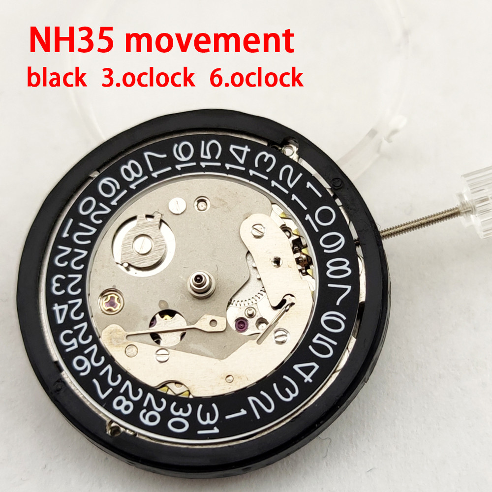 Made NH35 Automatic Mechanical Movement NH35 Movement High Accuracy 24 Jewels Mod Watch Replacement 
