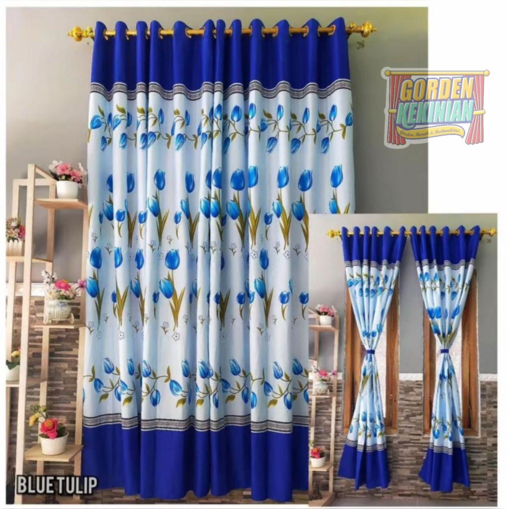 Gorden Motif Bunga Tulip Biru Ring 12 Gorden Bunga Tulip Biru Gorden Tulip Biru Gorden Smokring Gord