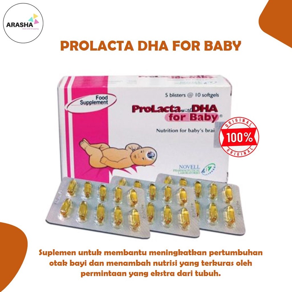 PROLACTA DHA FOR BABY PERSTRIP - Suplemen Perkembangan Otak Bayi - Vitamin Otak Anak - Suplemen Bayi
